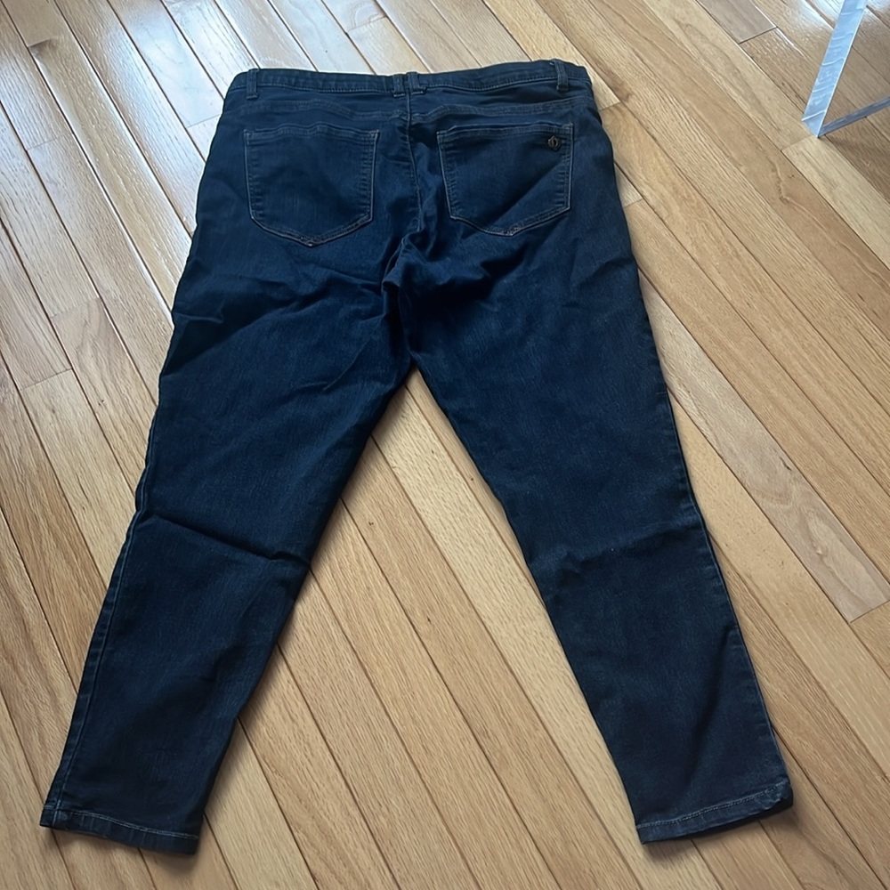 Democracy skinny jeans jeggings size 12 petite like new dark blue - Picture 5 of 6